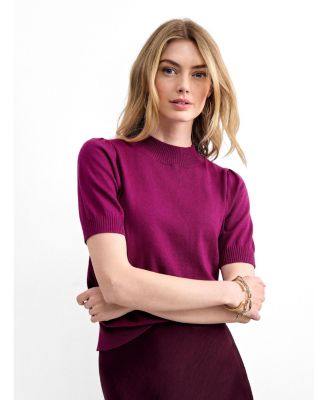Women's Charmaine Mock Neck Short-Sleeve Sweater
