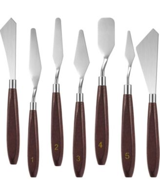 Stainless Steel Spatula Palette Scraper Wood Handle Art Mixing