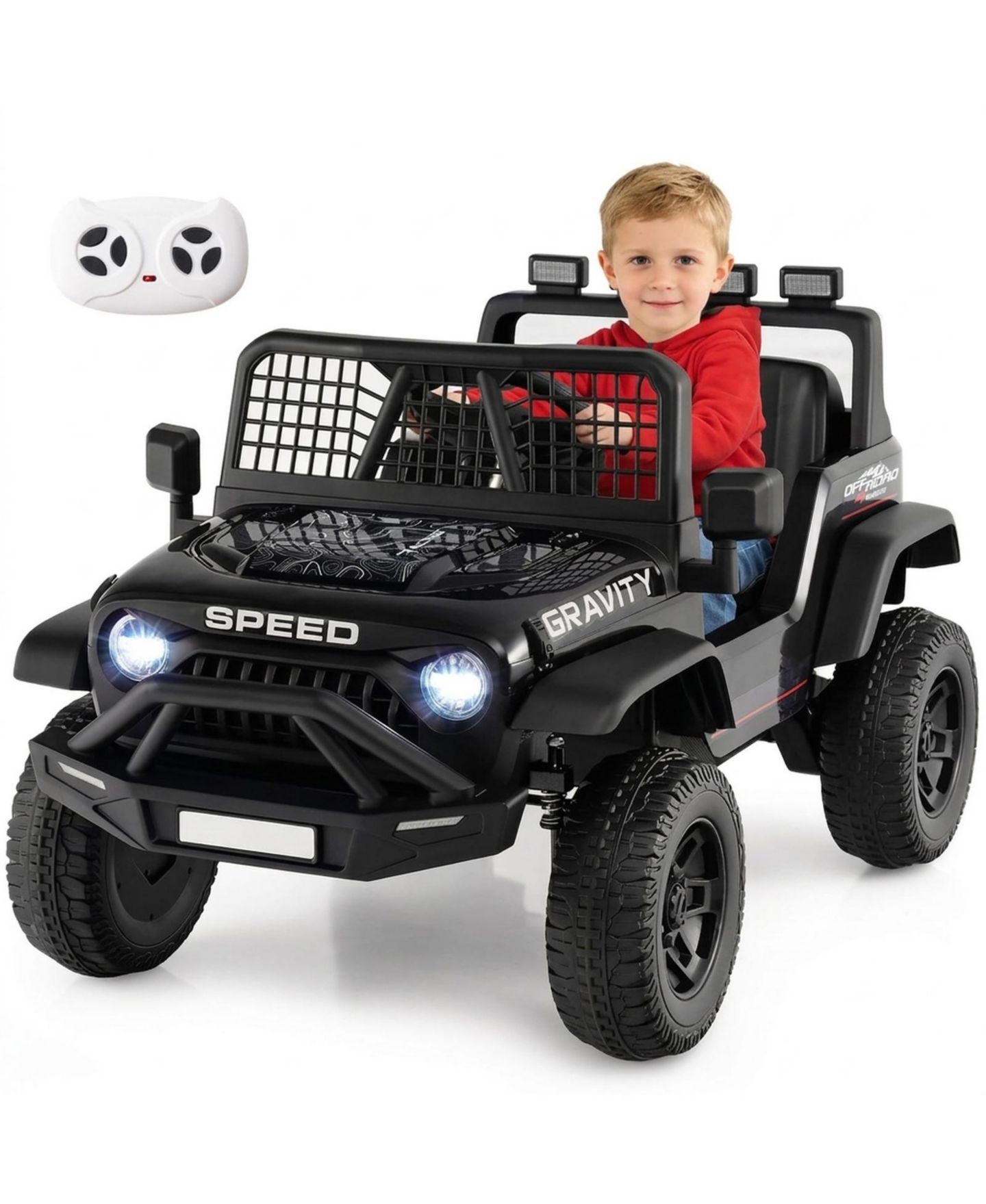 Детская игрушка HONGGE 24V Kids Ride On Car with Parent Remote Control and Music, цвет: Чёрный — фото 10