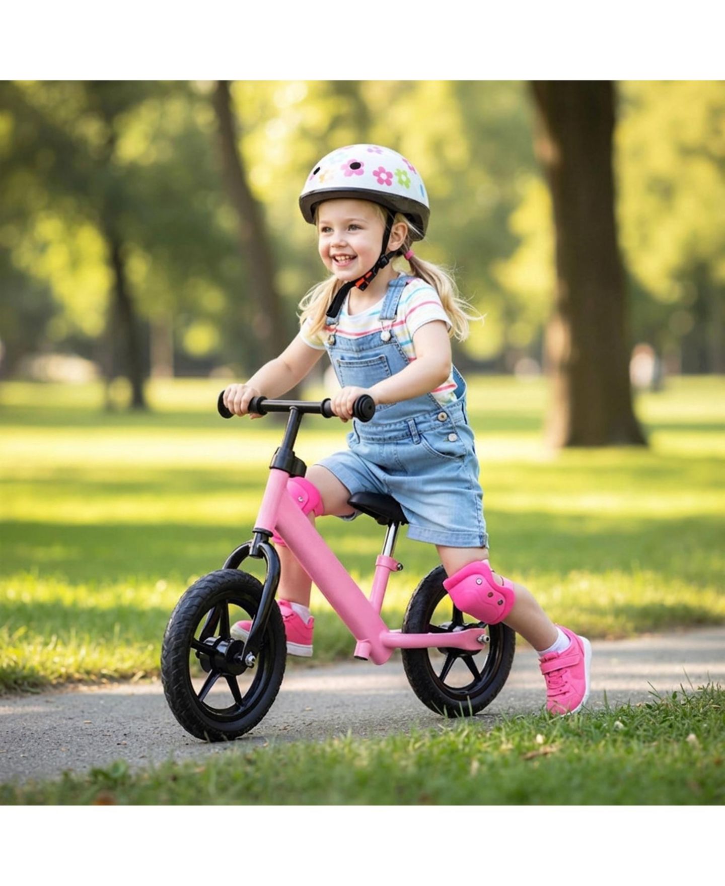 Детская игрушка HONGGE Lightweight Toddler Balance Bike with 11-Inch Foam Tires, цвет: Розовый — фото 2