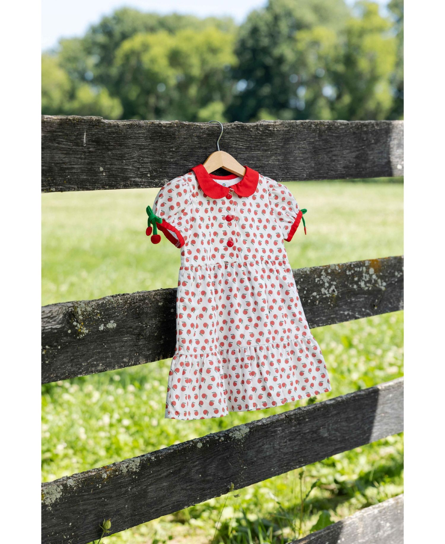 Baby Girl 12M - 24M Apple Print Dress with Apples