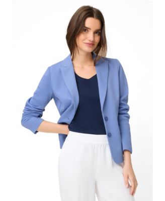 Women's Pique Notch Collar Two-Button Blazer