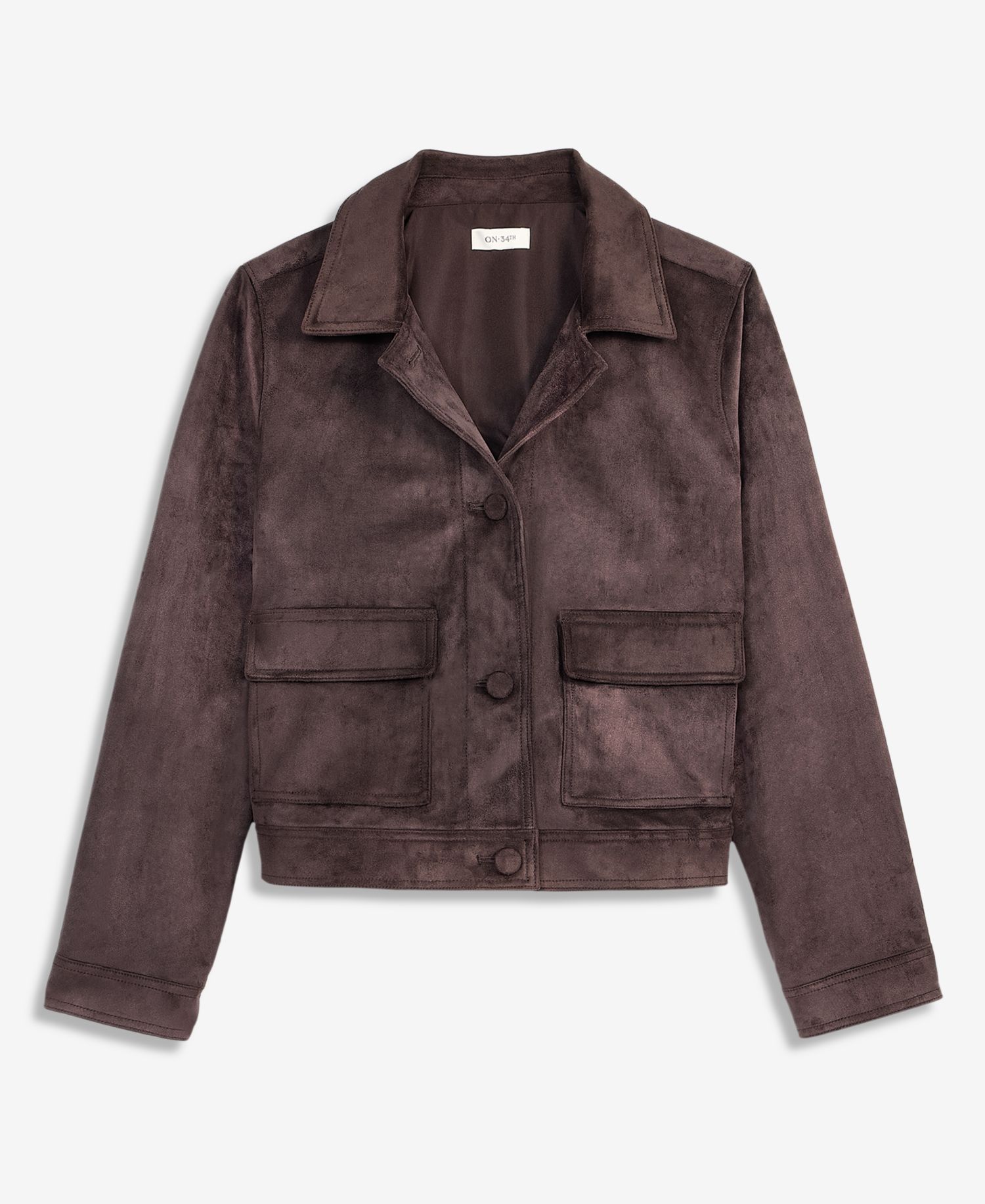 Women's Cropped Faux Suede Jacket