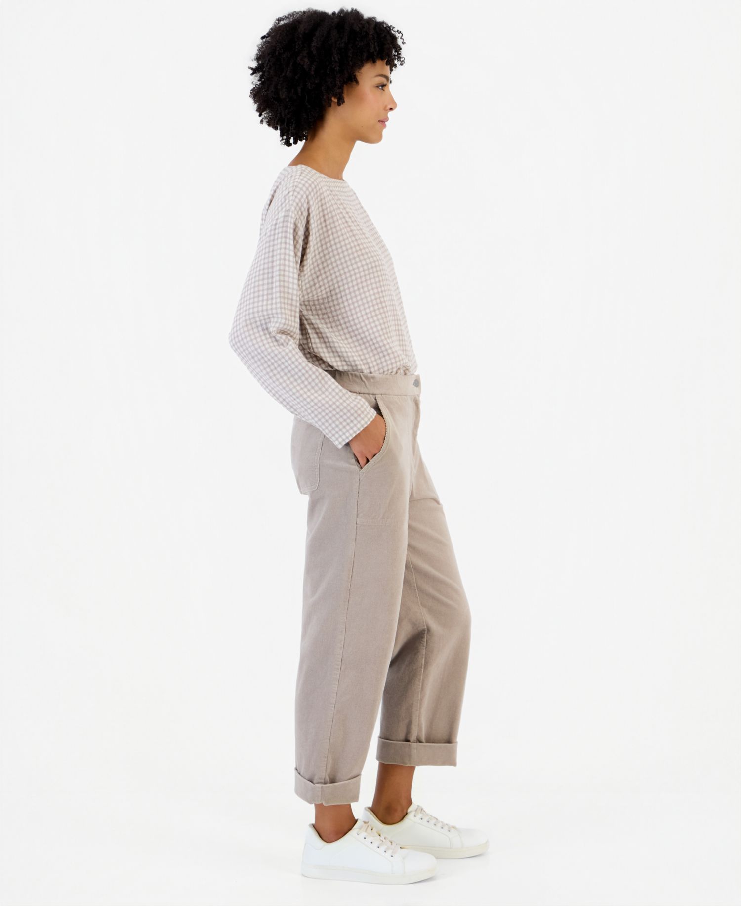 Women's Corduroy Straight Ankle Pants