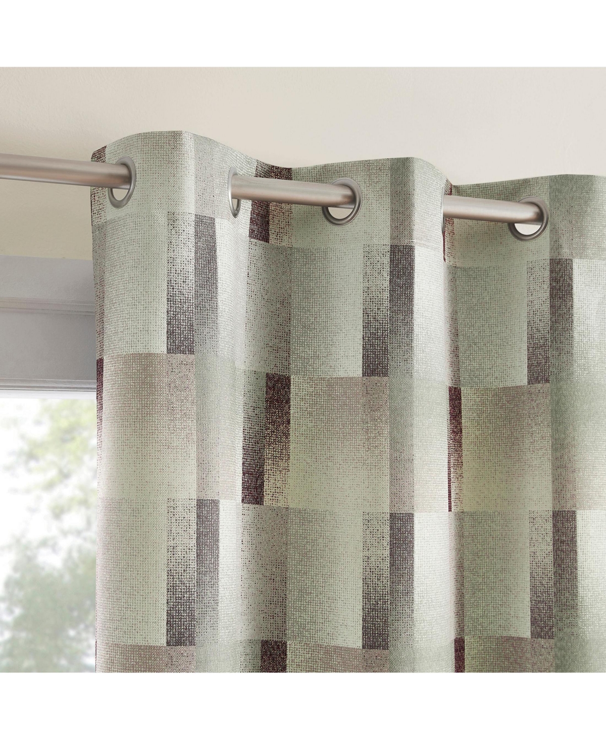 Sun Zero Sterling Gradient Geometric 100percentage Blackout Grommet Curtain Panel