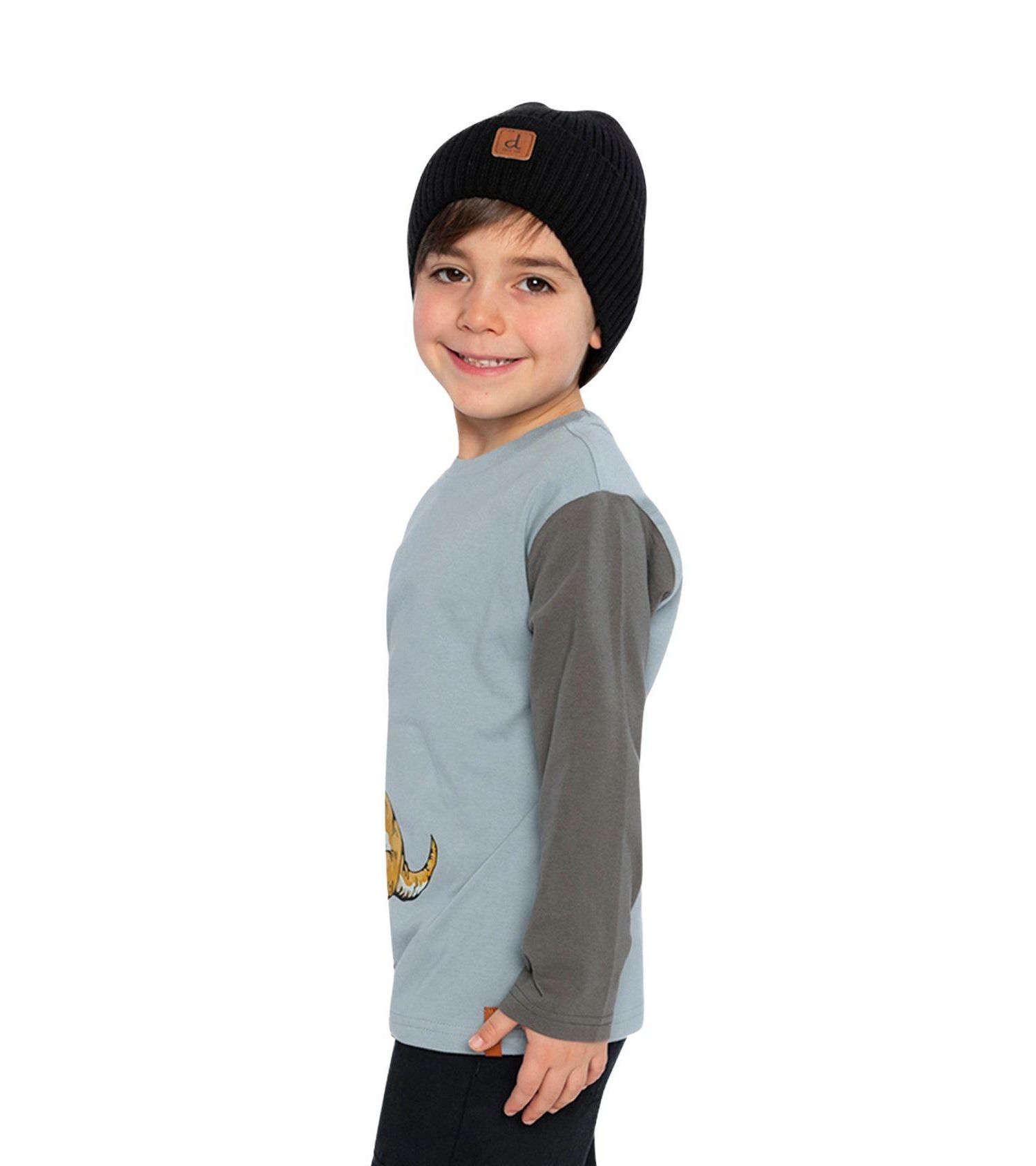Little Boys Long Sleeve Cotton T-Shirt