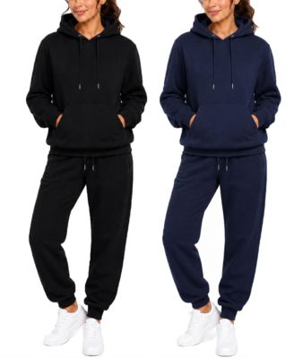 Women's Studio JK Loose-Fit Soft-Fleece Cotton-Blend Hoodie and Sweatpants Set, 2 Full Sets