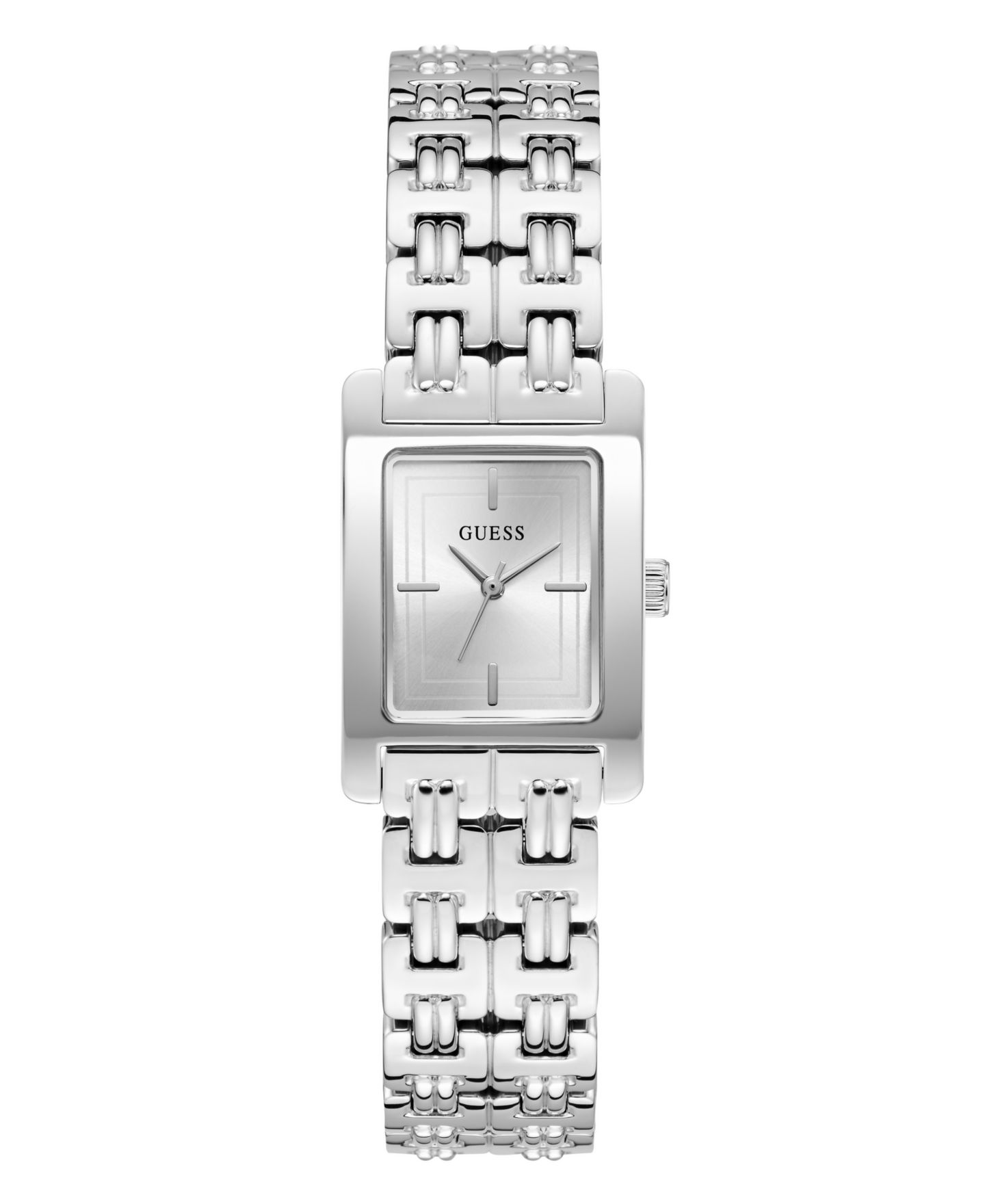 Женские часы GUESS Quartz Silver-Tone Stainless Steel Watch 24mm x 23mm — фото 1