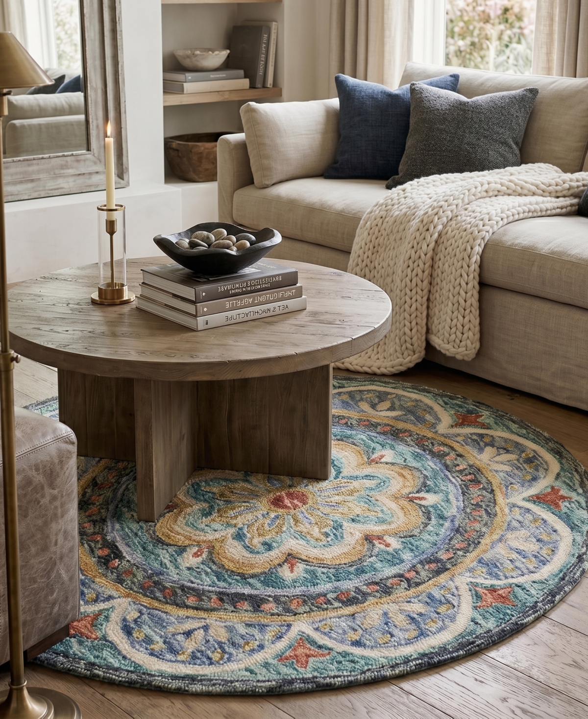 Lr Home Radiance Rdc-104 6' x 6' Round Area Rug