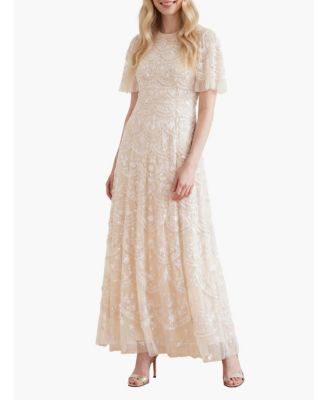 Women's Lily Bloom Floral-Print Tiered Sequin Dress