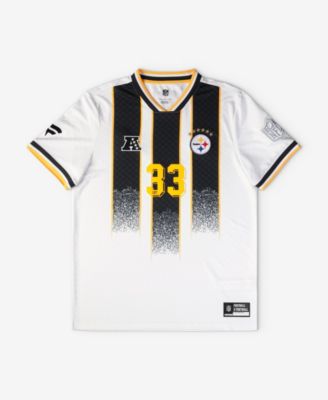 Big Boys and Girls White Pittsburgh Steelers Football x Football V-Neck Fan Jersey