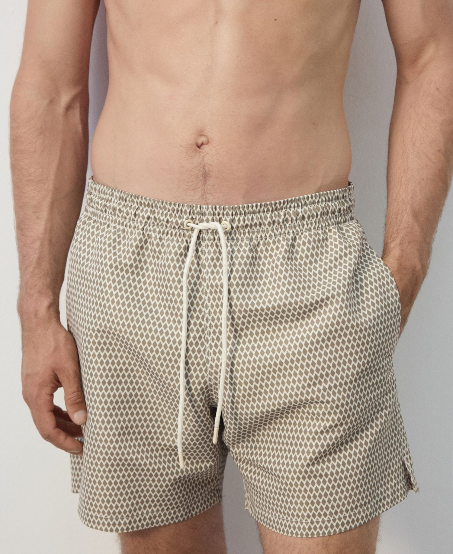 Men's Geometric-Print Swimsuit