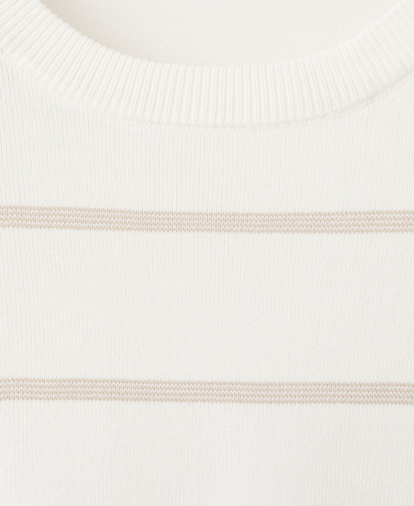 Мужская футболка Mango Striped Jersey, цвет: Молочный белый — фото 3