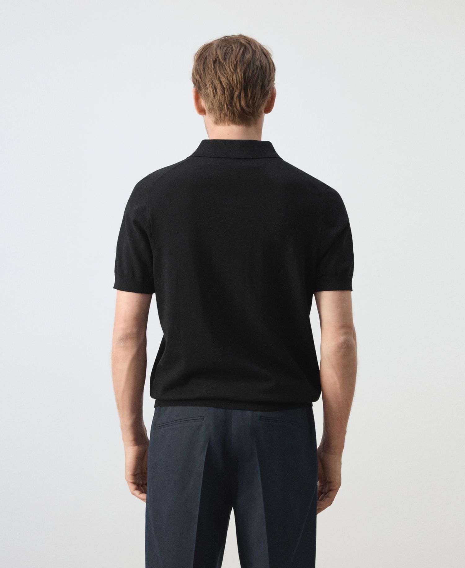 Men's Fine-Knit Cotton Polo Shirt