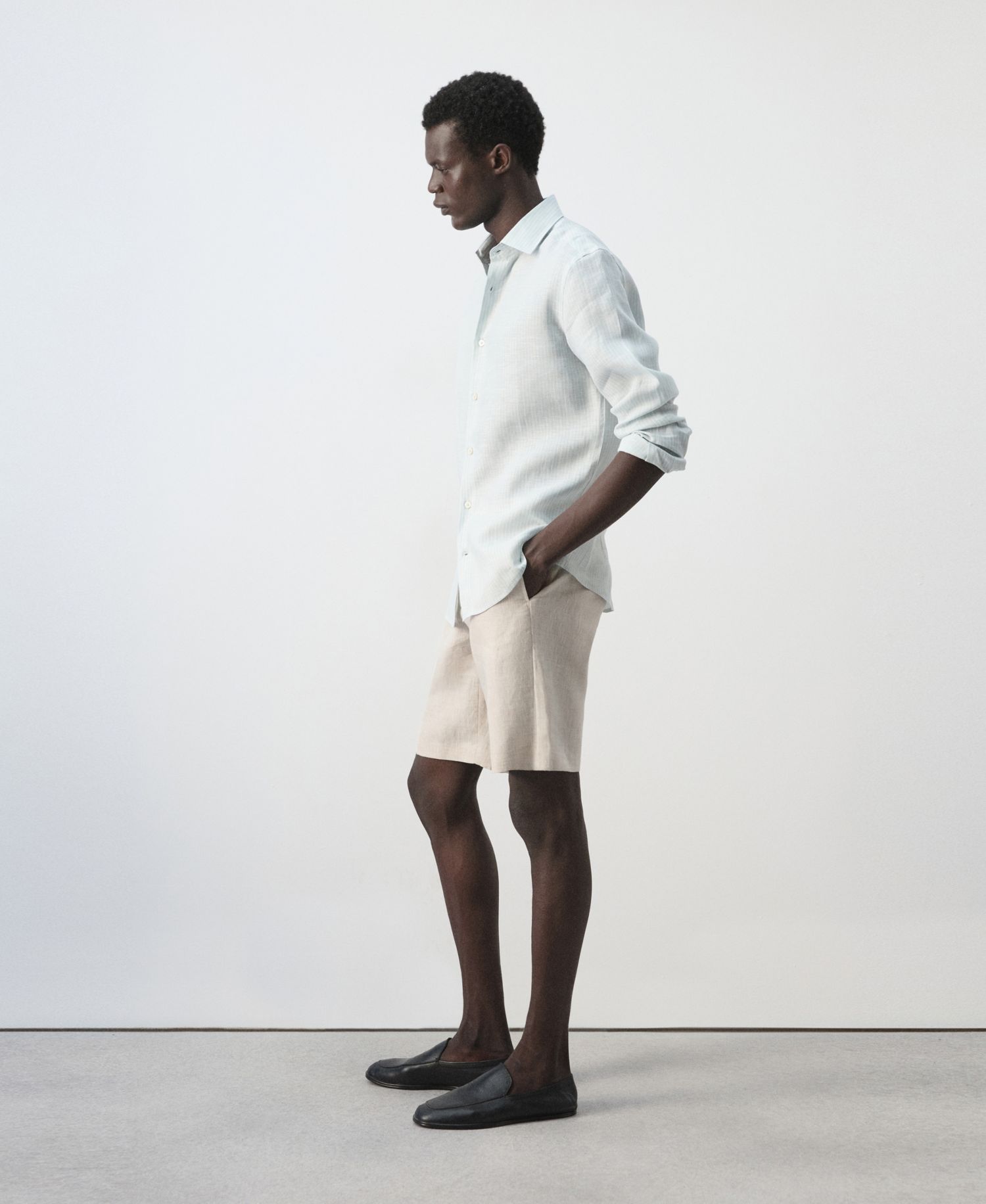 Men's Linen Slim-Fit Shirt