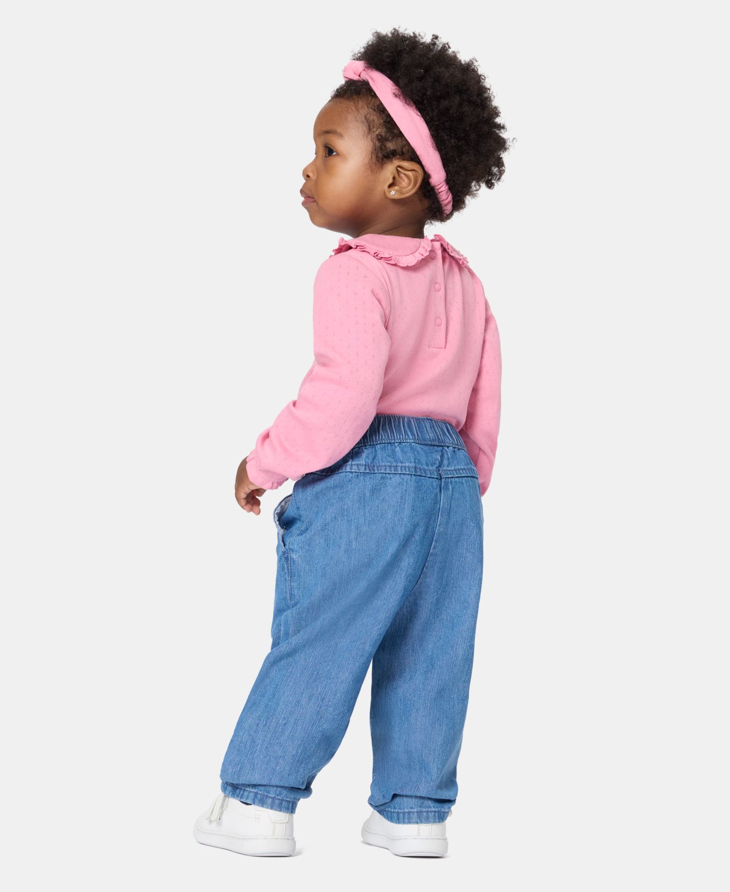 Baby Girls' Long-Sleeve Bodysuit, Pants and Bow Headband, 3-Piece Set
