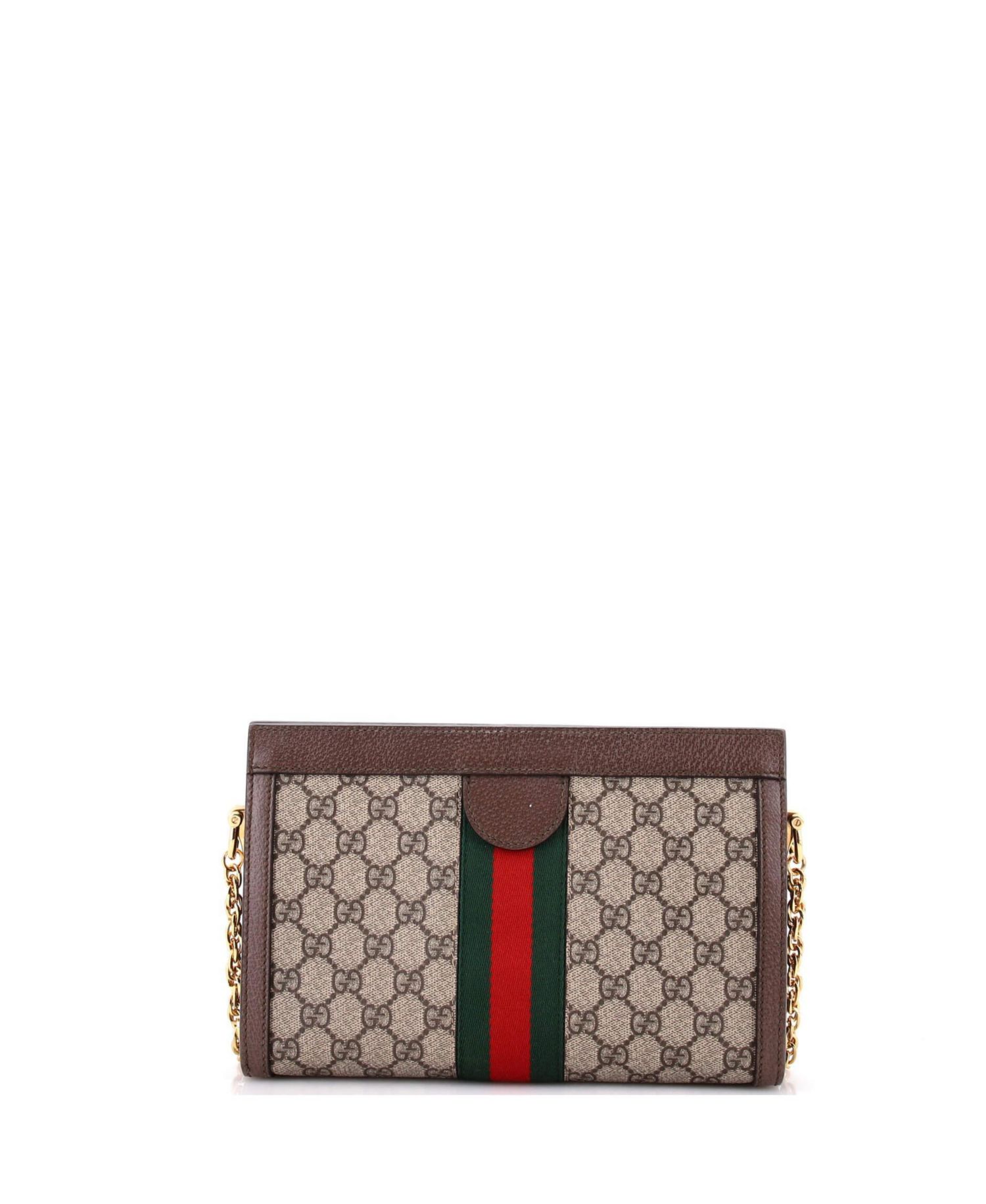 Small Ophidia Chain Shoulder Bag GG Coated Canvas