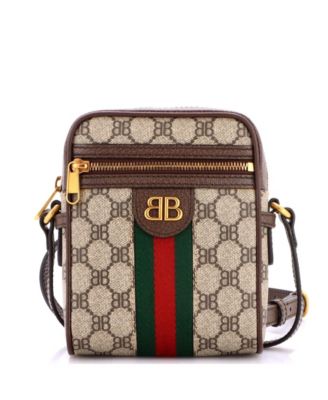 Mini x Gucci The Hacker Project Zip Messenger Bag BB Coated Canvas