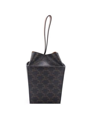 Strap Box Top Handle Bag Triomphe Coated Canvas