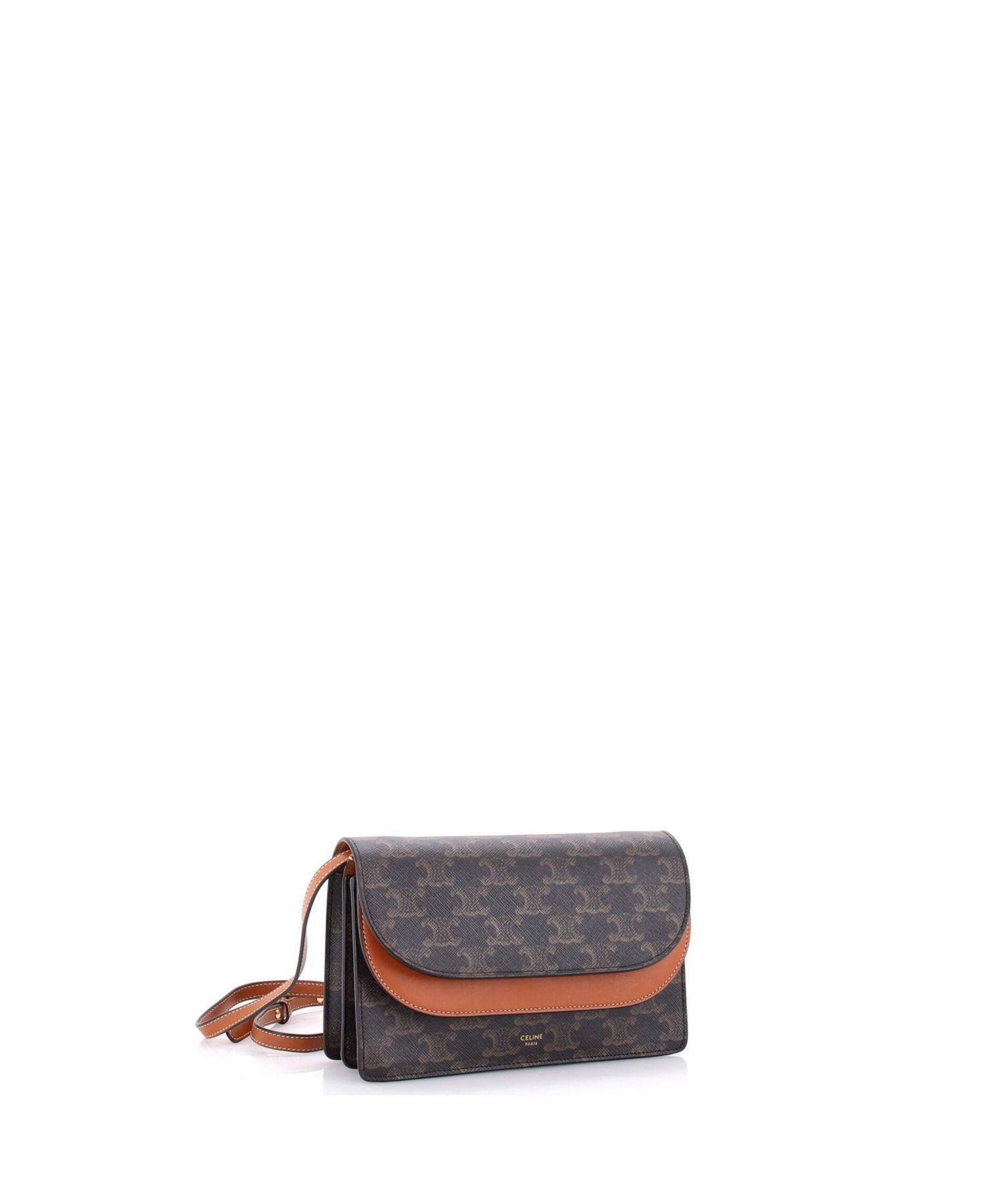 Wallet on Strap Triomphe Coated Canvas