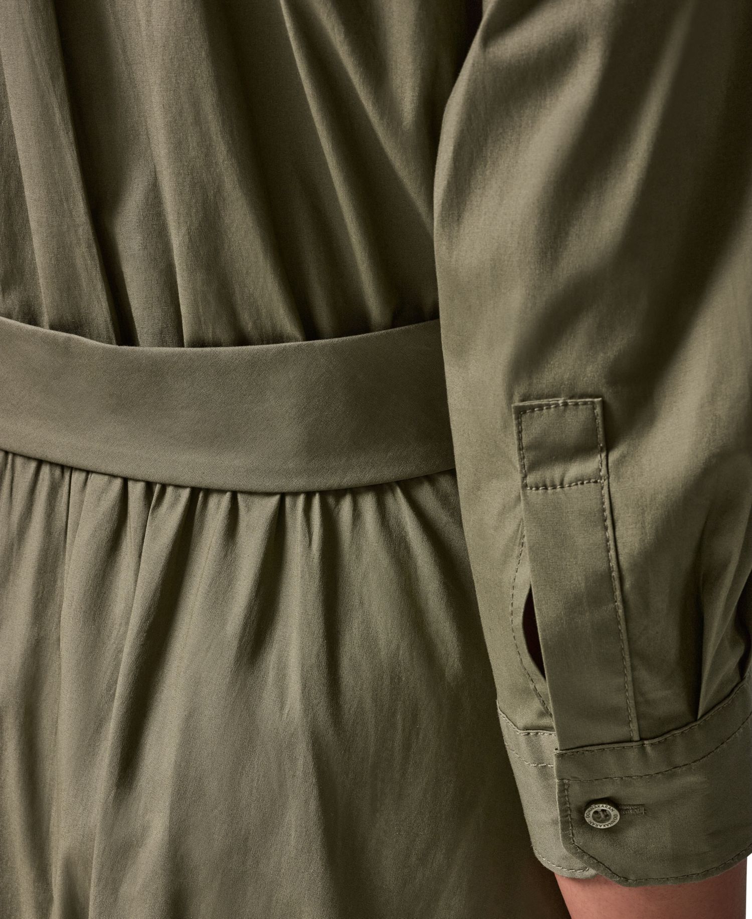 Women's Poplin Fit-and-Flare Midi Shirt Dress