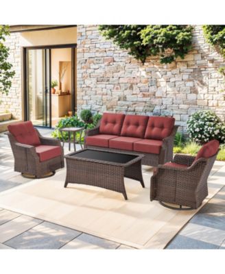 5-piece Outdoor Conversation Set With 6inch Thick Cushions