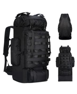 70L 100L Expandable Waterproof Hiking Backpack With Rain Cover Molle System For Camping Trekking