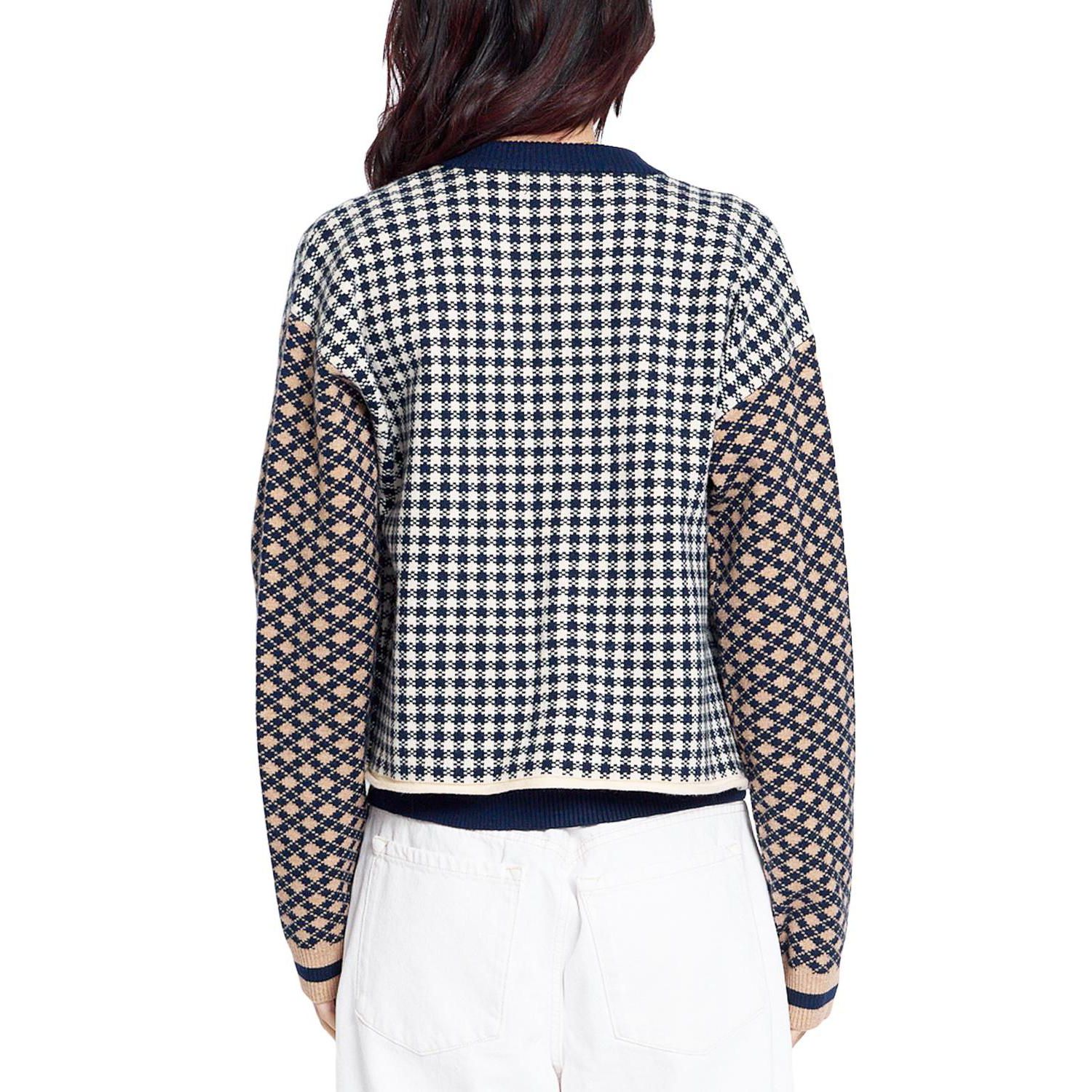 Women's Marlo Mixed Check Plaid Long-Sleeve Cardigan