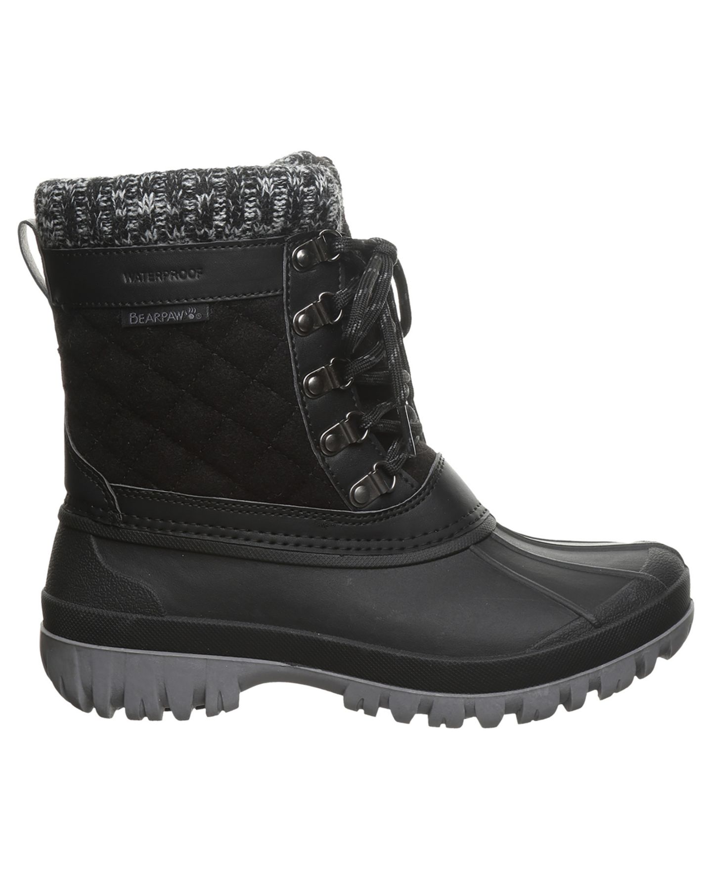 Женские ботинки BEARPAW Nadja Round Toe Wedge, цвет: Чёрный — фото 2