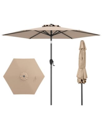 7.5 Feet Heavy Duty Outdoor Patio Market Umbrella with Push Button Tilt