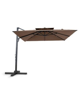 Patio Cantilever Umbrella with 360 Foot Pedal Rotation