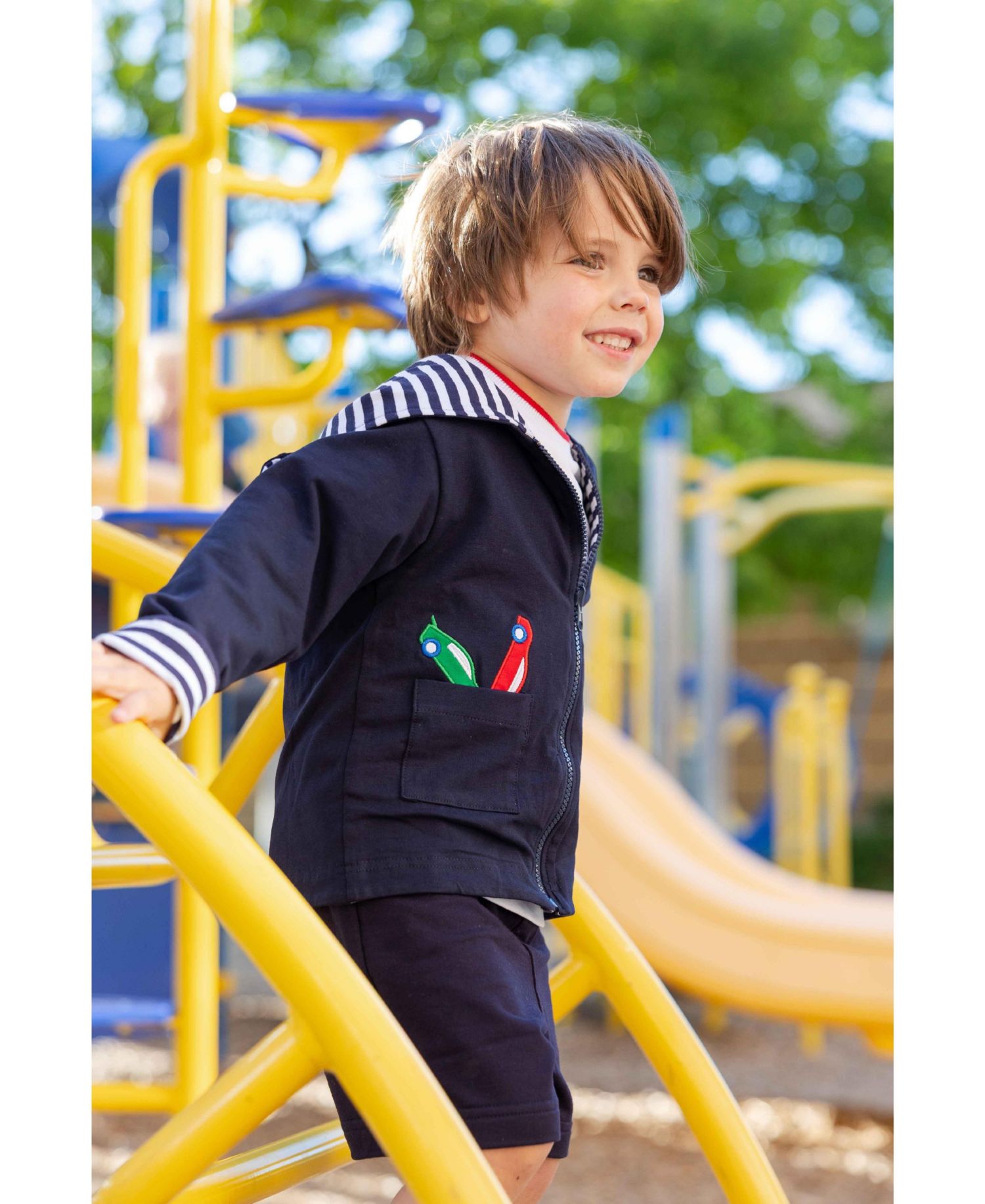 Baby Boy (12M-24M) Reversible Jacket With Cars and Tools