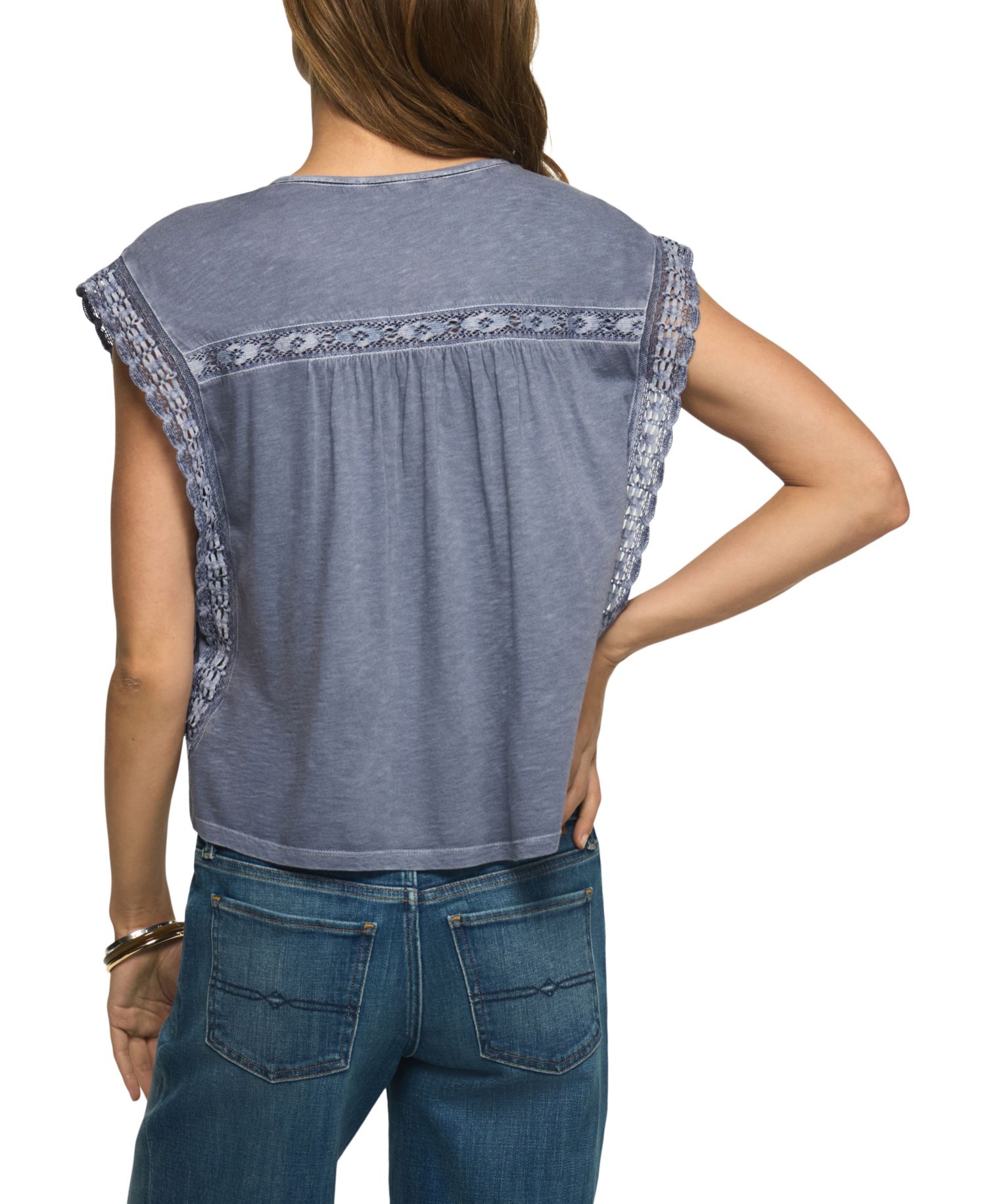 Women's Embroidered Short-Sleeve Boxy Cotton-Blend T-Shirt