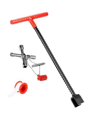 Multifunctional Water Meter Tool 4-way Key Teflon Tape