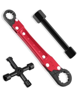 Plumbing Angle Stop Wrench Kit 3-Piece Sleeve Puller Sillcock Key Ferrule Tool