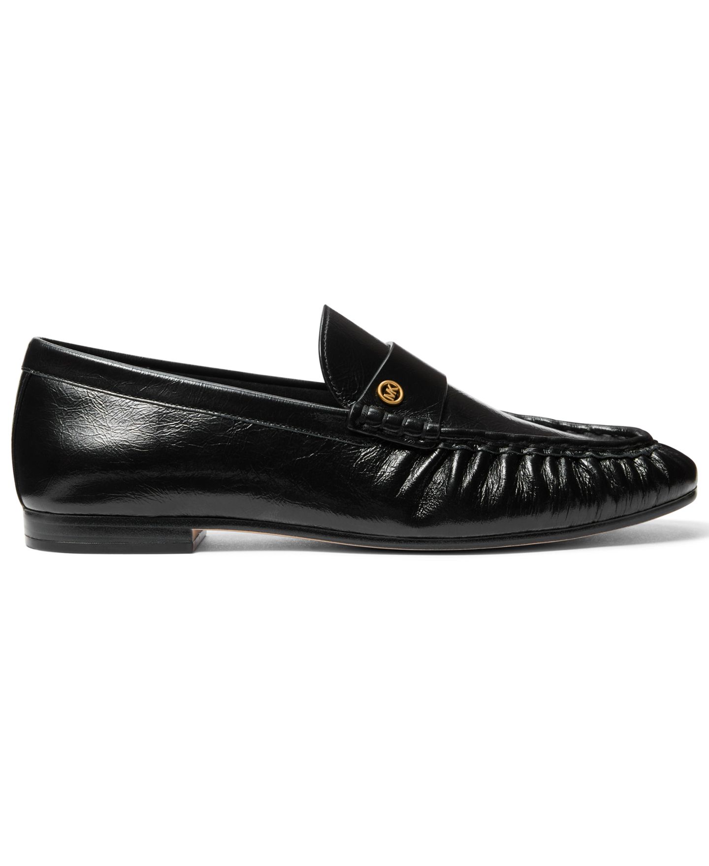 Женские туфли Michael Kors Jennings Ruched Slip-On, цвет: Чёрный кожаный — фото 2