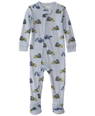 Carters Baby Boys' Construction 2-Way Zip Dream Plush Snug-Fit Footed Pajama