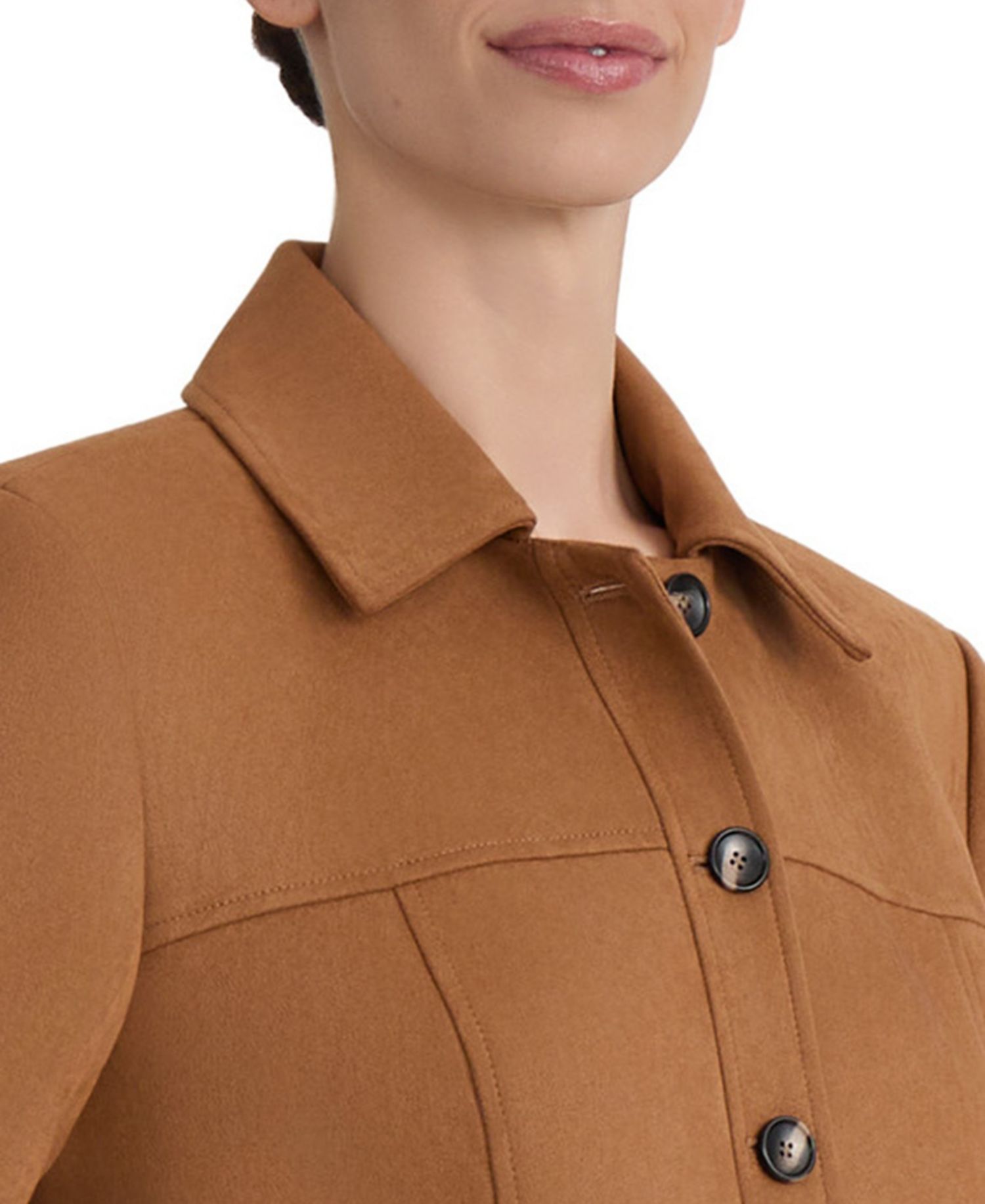 Women's Long-Sleeve Suede Jacket