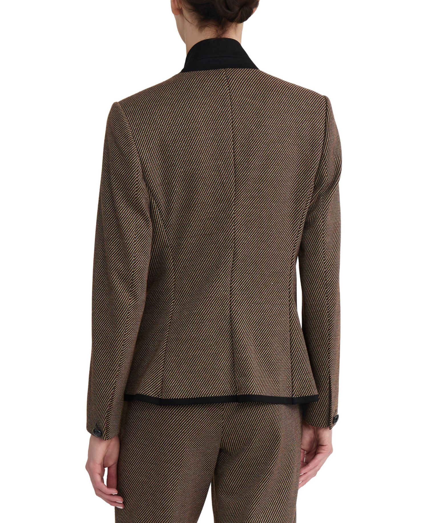 Women's Military-Inspired Mini Dot Knit Jacquard Jacket