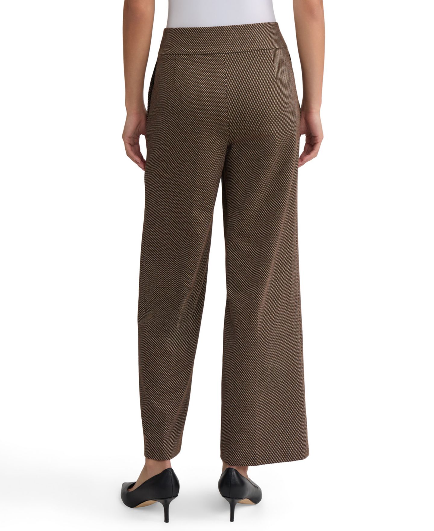 Женские брюки Jones New York Pintuck Wide-Leg Pull-On Ponte, цвет: Натуральный верблюжий разноцветный — фото 3