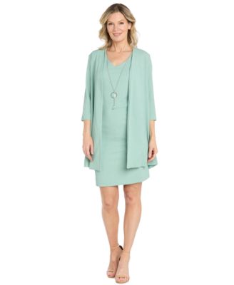 Women's Grace Daytime Jacket Dress V-Neck Sheath, 2-Piece Set