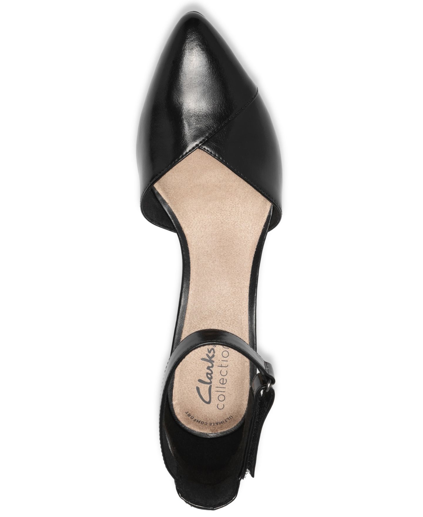 Женские туфли Clarks Collection Kepley Strap Pointed Toe, цвет: Чёрный кожаный — фото 4