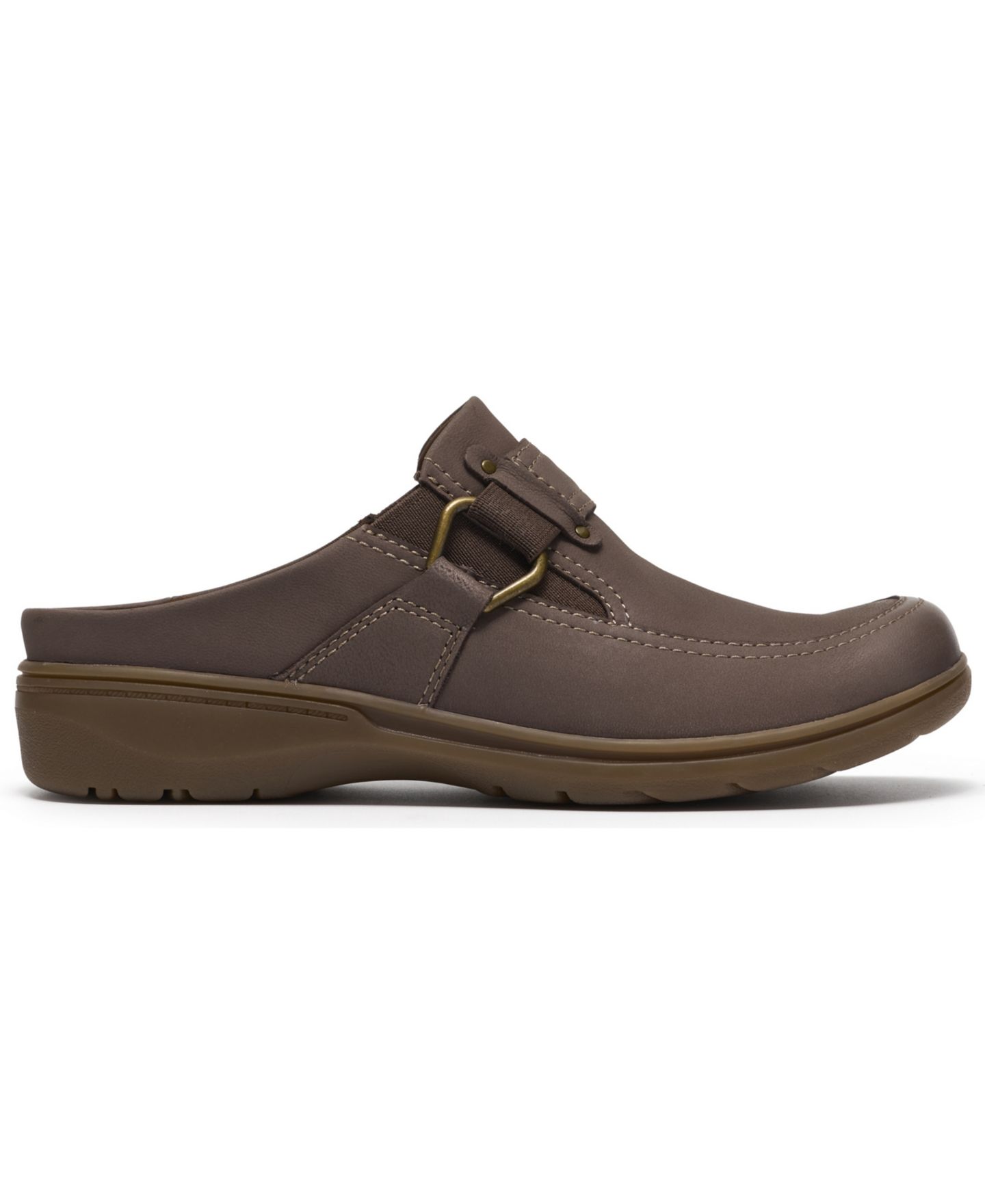 Женские сабо Clarks Carleigh Viola Slip-On Mules, цвет: Серо-бежевый нубуковый — фото 2
