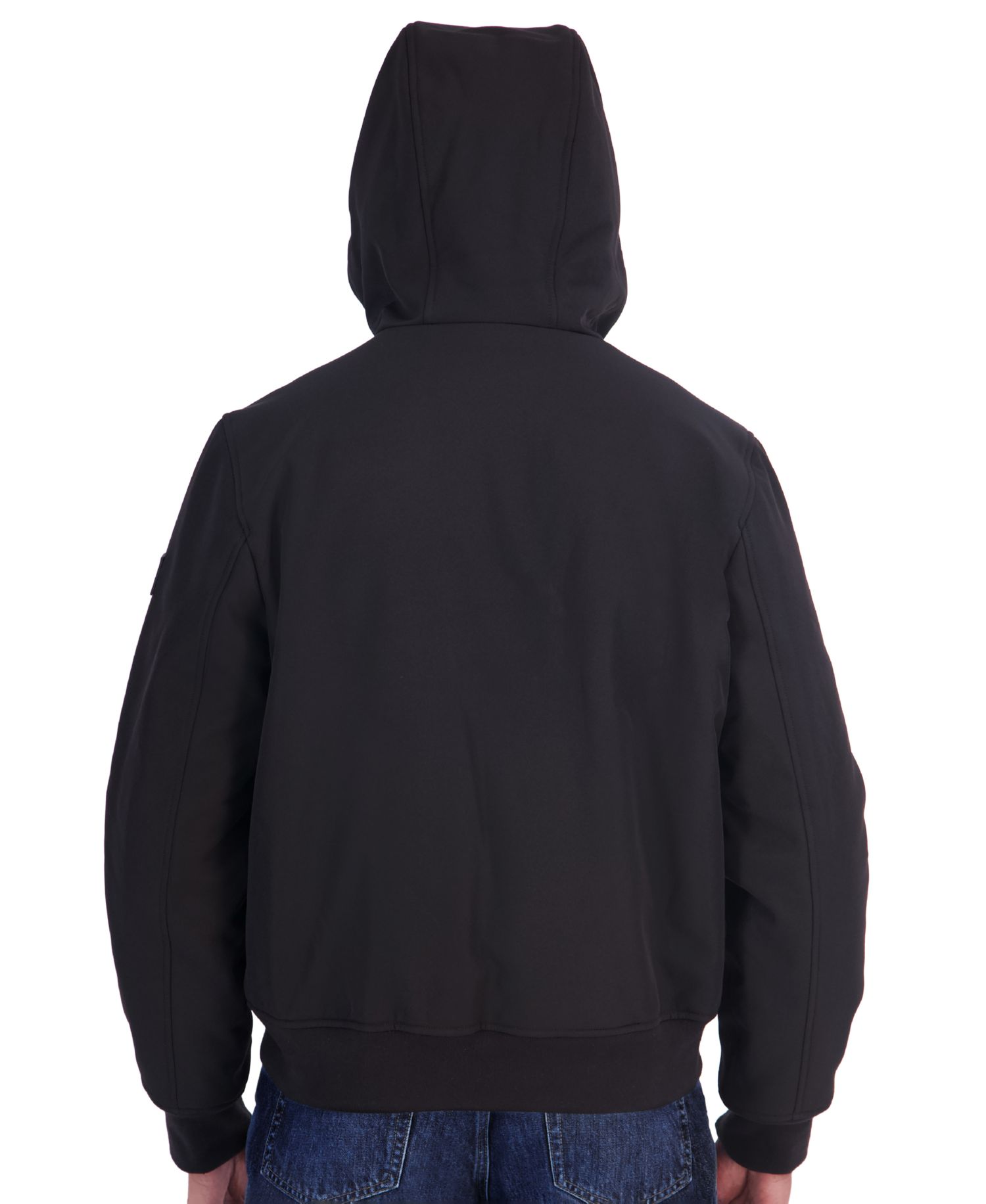 Men's Sherpa Lined Soft Shell Bomber Jacket