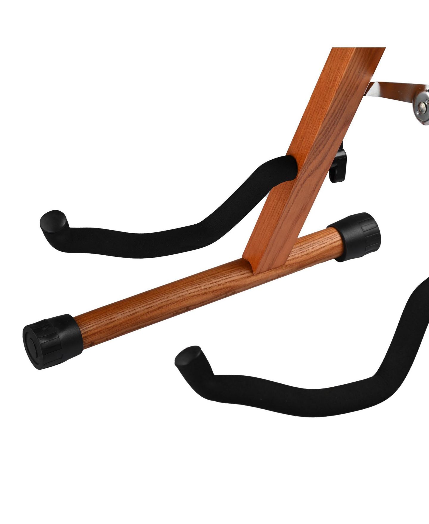 Детские фигурки Yescom Wooden Folding Guitar Stand with Foam Arms fits for Acoustic Guitars, Ukuleles, Violins A-frame Floor Instrument Display Recording Studios, цвет: Коричневый — фото 11