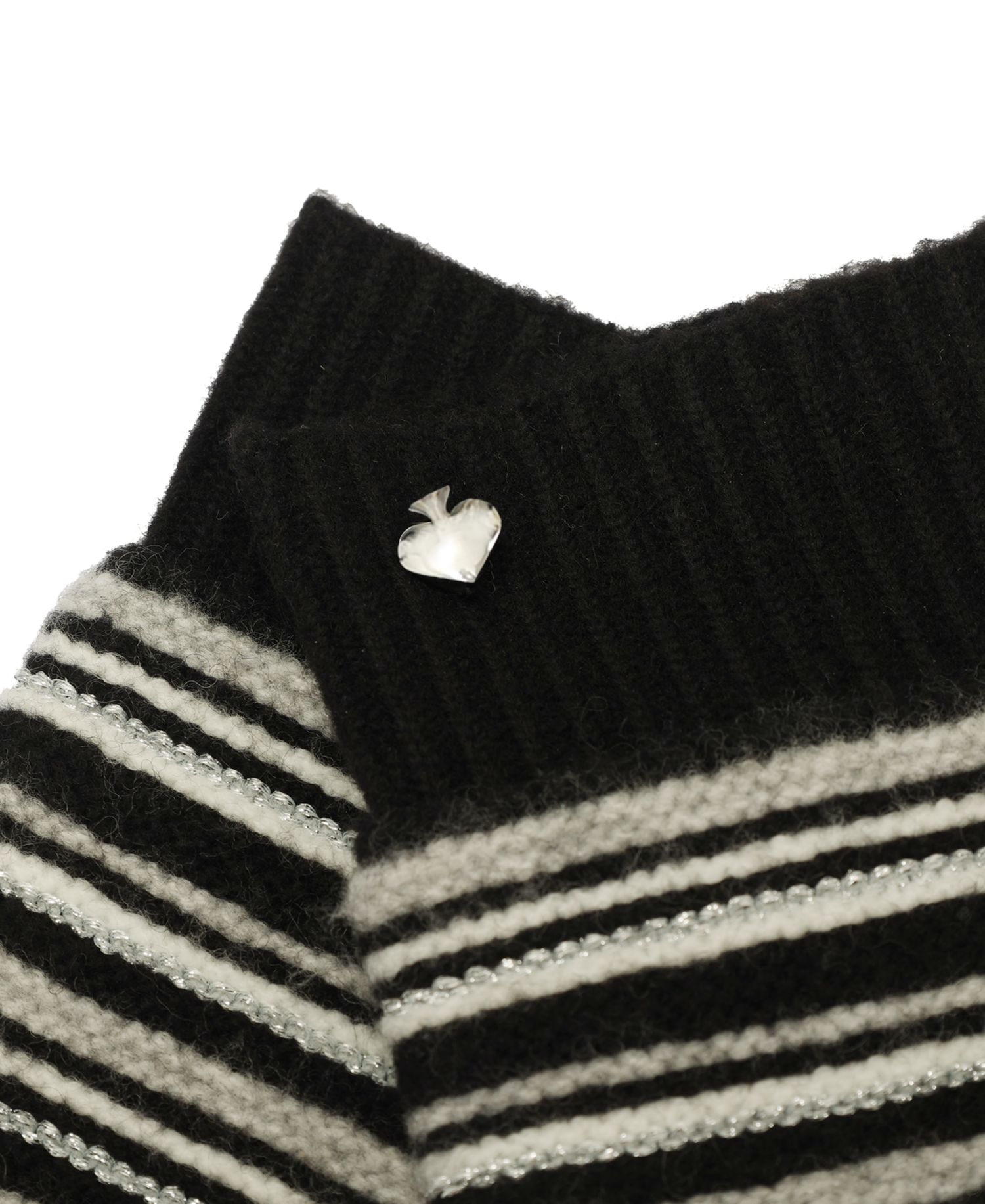 Women's Garter Stitch Stripe Gloves