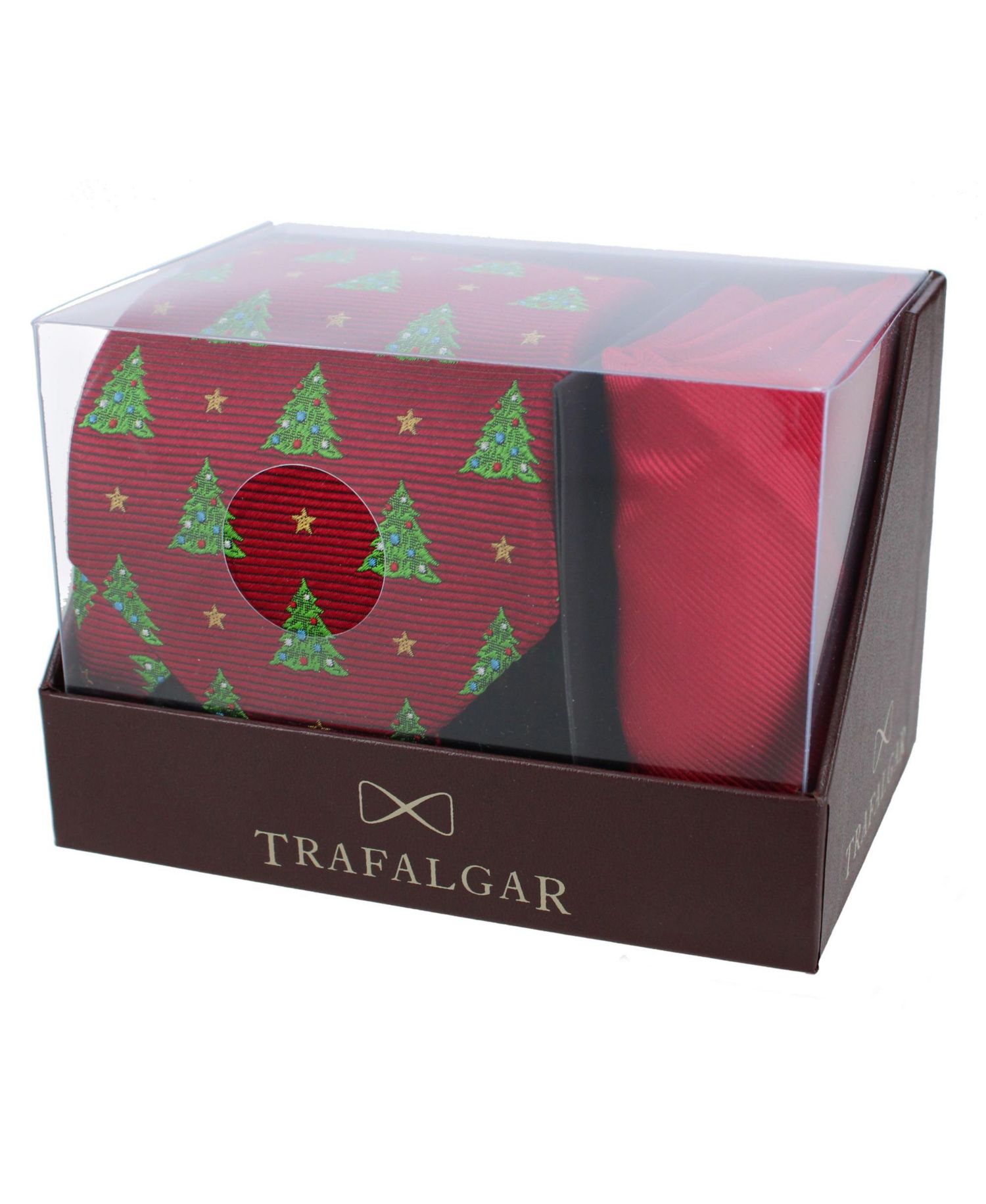 Men's Christmas Tie and Pocket Square Bundle