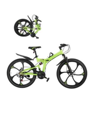 26 in Full Suspension Folding Mountain Bike 21-Speed