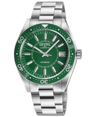 Men's Swiss Made Belmont Swiss Automatic Silver Stainless Steel Bracelet Watch