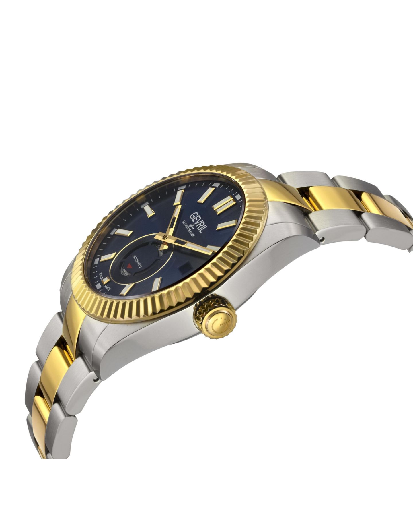 Мужские часы Gevril Swiss Made West Village Swiss Automatic Two tone Stainless Steel Bracelet Watch — фото 2